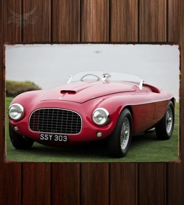 Металлическая табличка Ferrari 166 MM Touring Barchetta